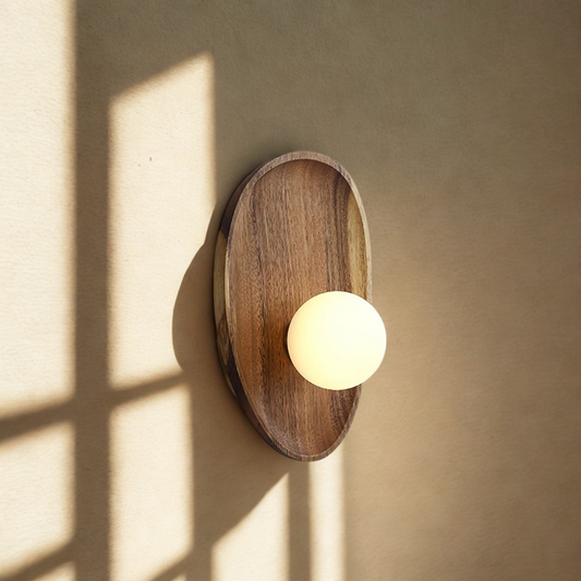 Lampă de perete LED scandinavă și minimalistă cu abajur rotund
