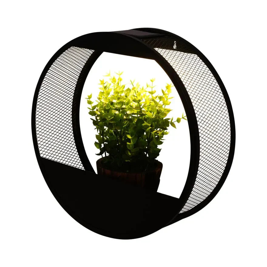 Solarna Donica Ścienna Z Lampą LED