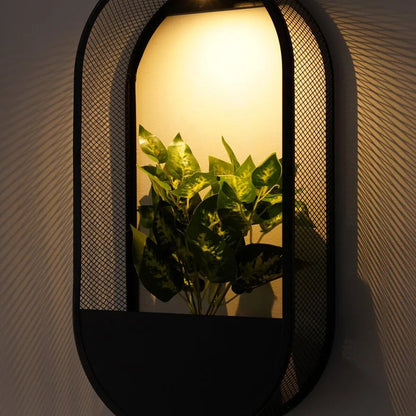Solarna Donica Ścienna Z Lampą LED