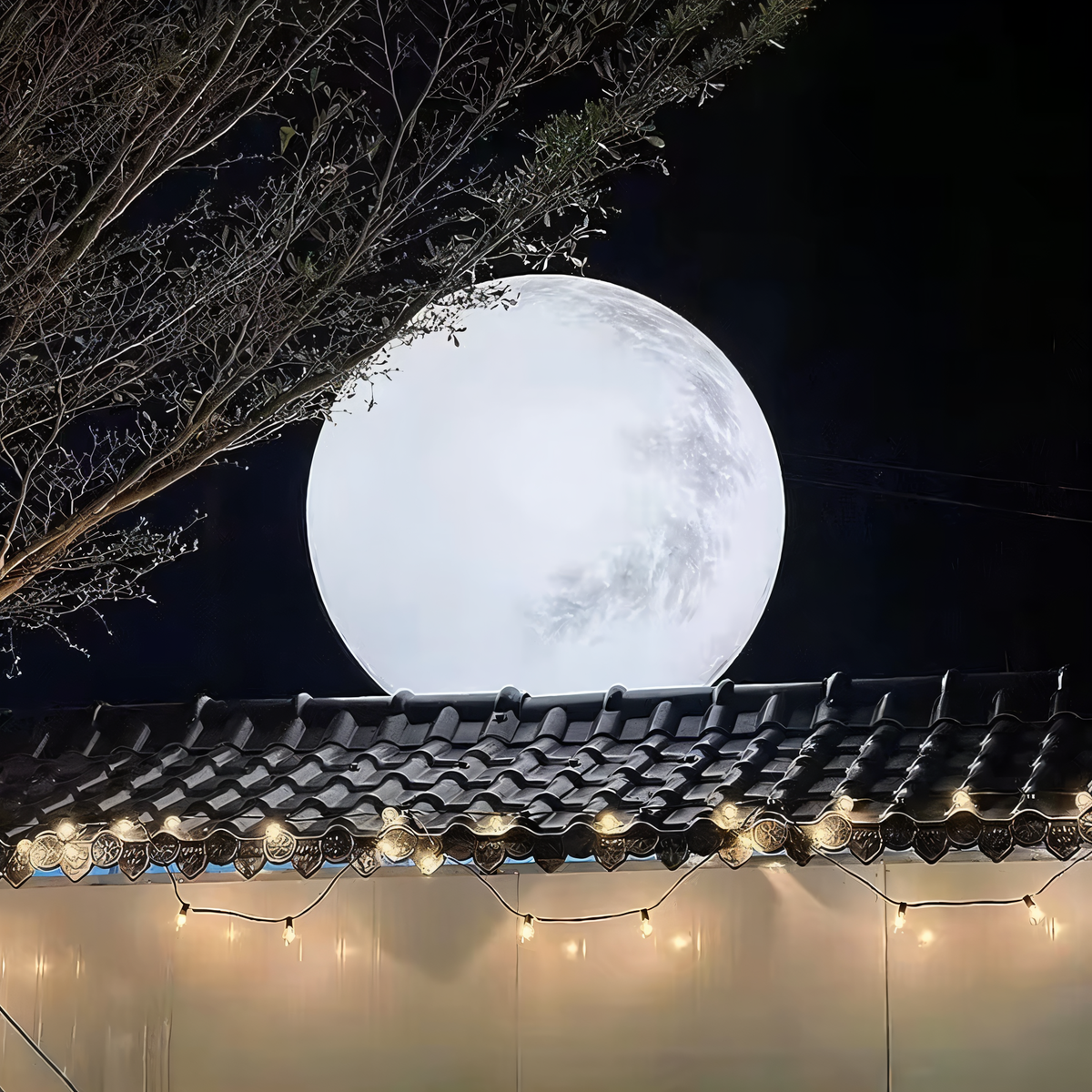 Solarna Lampka Ogrodowa LED Kula Księżycowa Dekoracyjne Oświetlenie