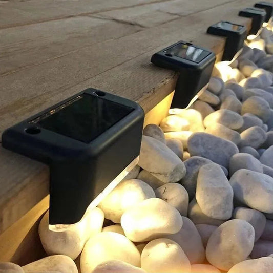 Solarne Oświetlenie Ścieżki I Schodów LED Wodoodporne Lampy Ogrodowe