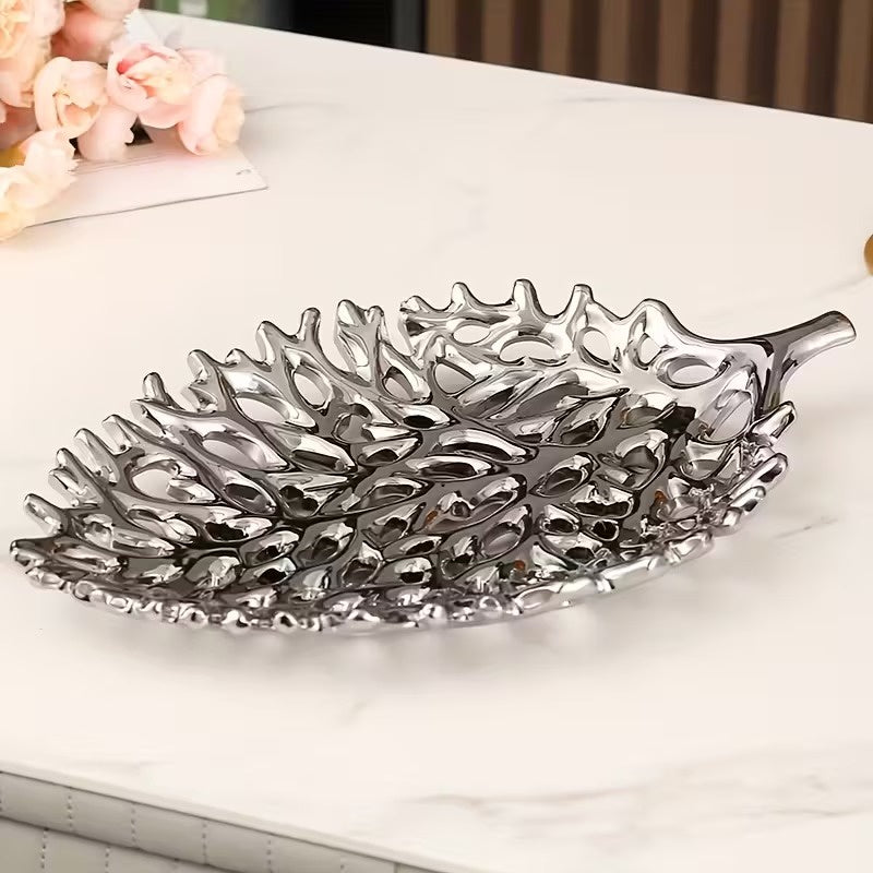 Leaf-Shaped Table Tray