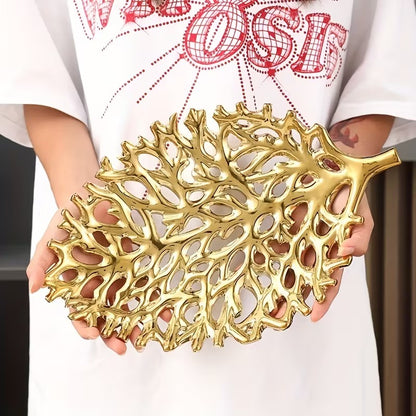 Leaf-Shaped Table Tray