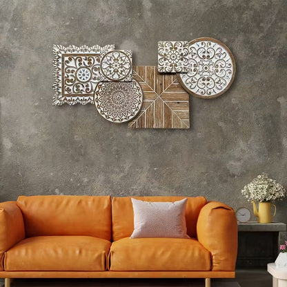 Decorațiune de perete din lemn texturat