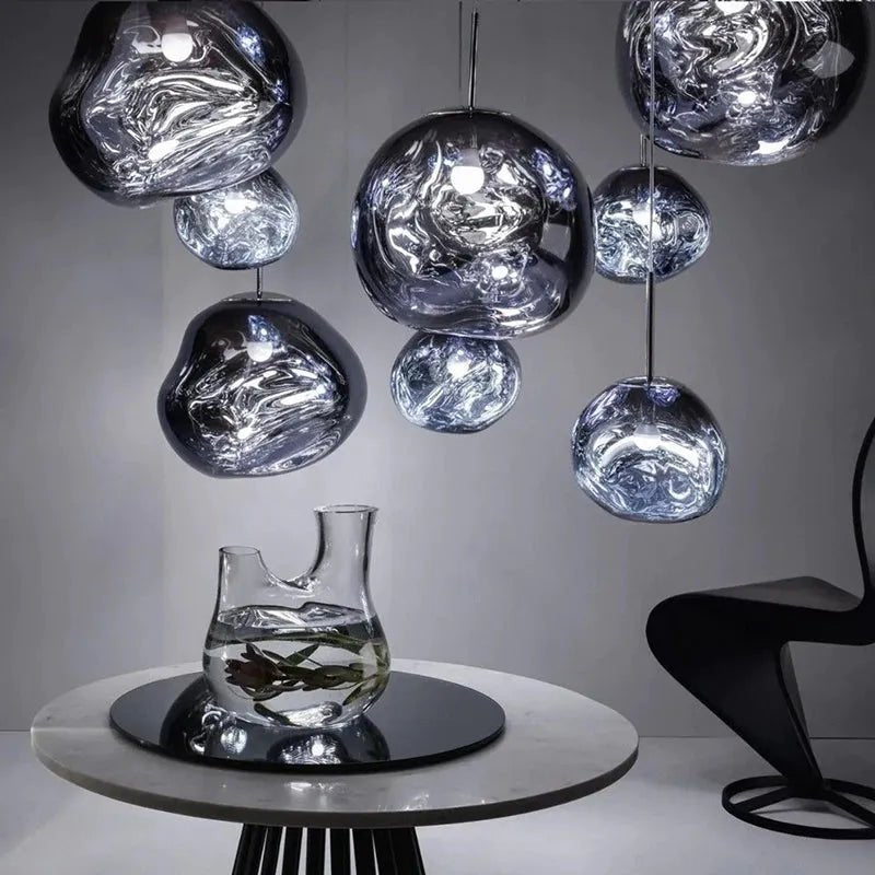 Akrylowa Lampa Wisząca 4 Kolory Organiczna Forma Front