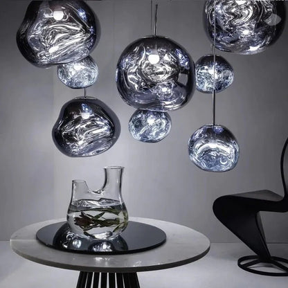 Akrylowa Lampa Wisząca 4 Kolory Organiczna Forma Front