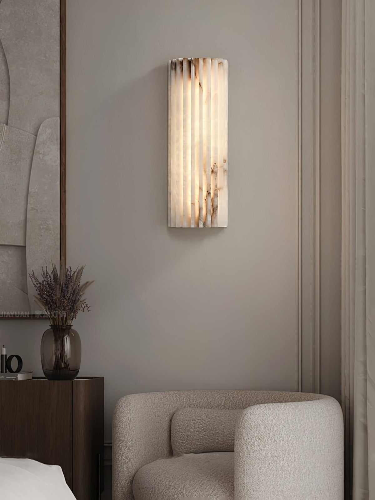 Alabastrowa Lampa Ścienna LED Ściemnialna Alternate