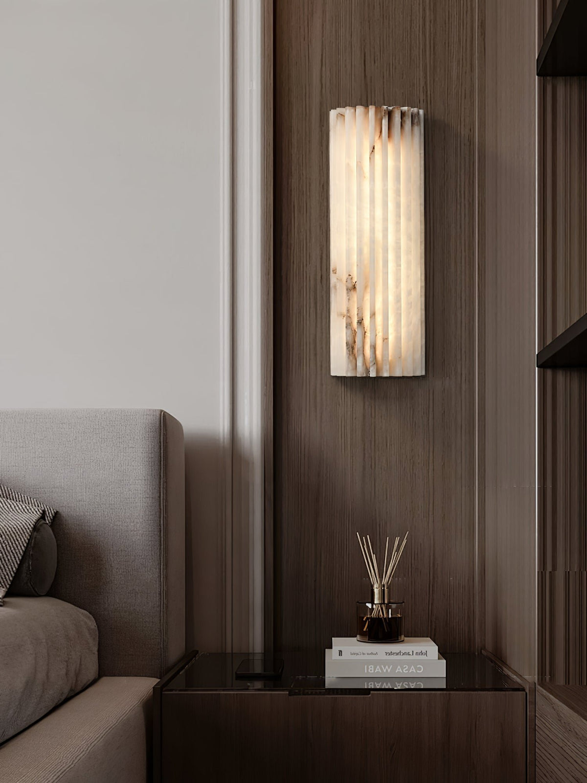 Alabastrowa Lampa Ścienna LED Ściemnialna View 11