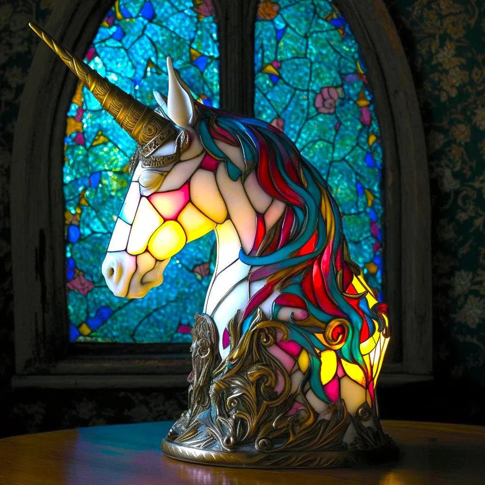 Artystyczna Lampa Witrażowa z Motywem Zwierzęcym Angle