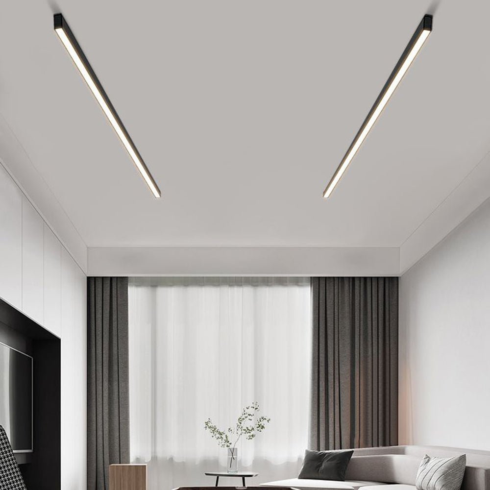 Czarna Liniowa Lampa Sufitowa i Ścienna LED Ściemnialna Detail