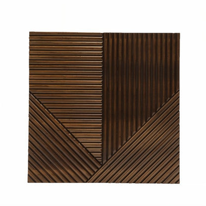 Drewniany Geometryczny Panel Ścienny z Ryflowaniem Side