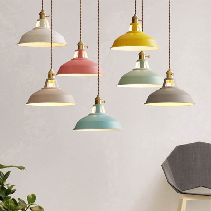 Industrialna Kolorowa Lampa Wisząca z Kloszem Stodoła Hero