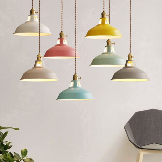 Industrialna Kolorowa Lampa Wisząca z Kloszem Stodoła Hero