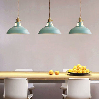 Industrialna Kolorowa Lampa Wisząca z Kloszem Stodoła Lifestyle