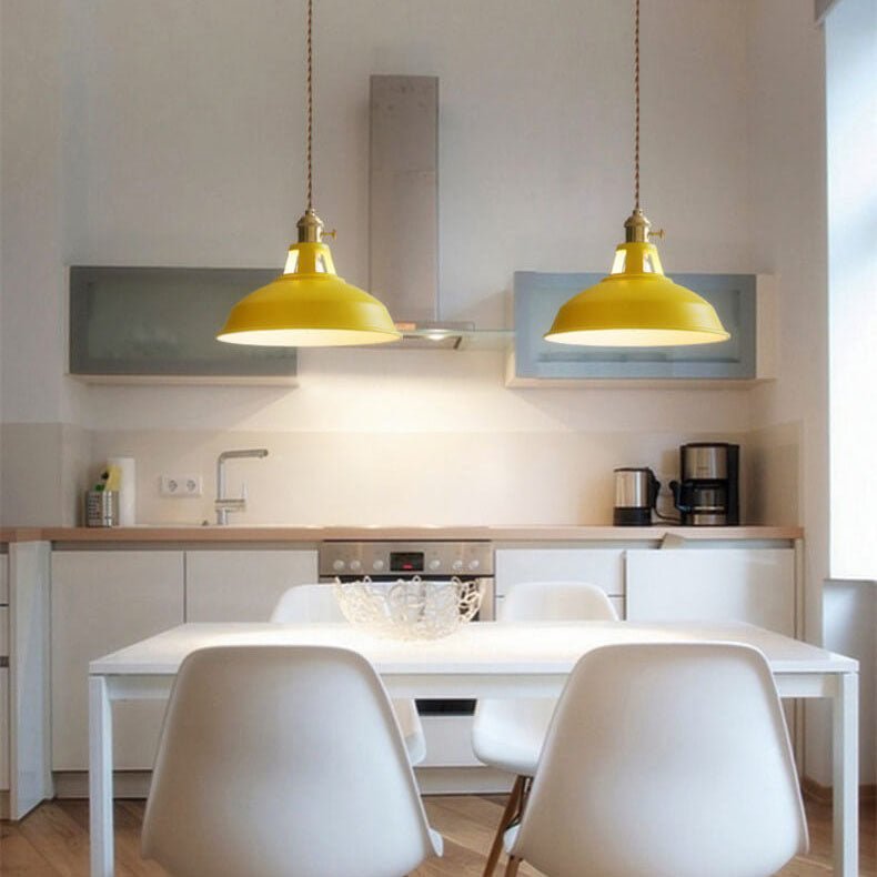 Industrialna Kolorowa Lampa Wisząca z Kloszem Stodoła View 12