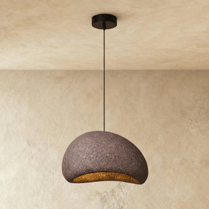 Japońska Lampa Wisząca Piaskowa Organiczna Forma Back