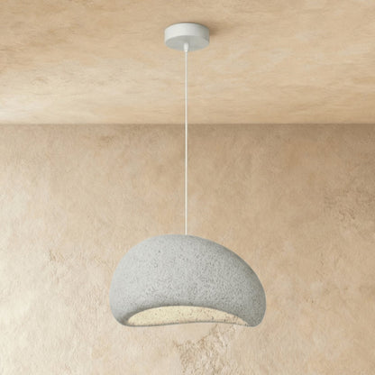 Japońska Lampa Wisząca Piaskowa Organiczna Forma Hero