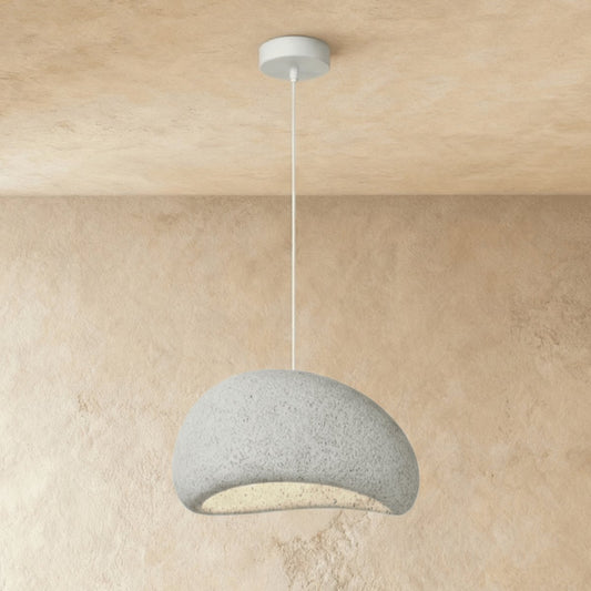 Japońska Lampa Wisząca Piaskowa Organiczna Forma Hero