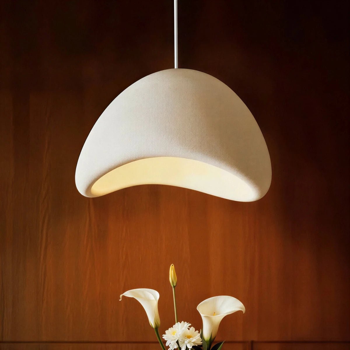 Japońska Lampa Wisząca Ręcznie Robiona Klosz Chmura View 24