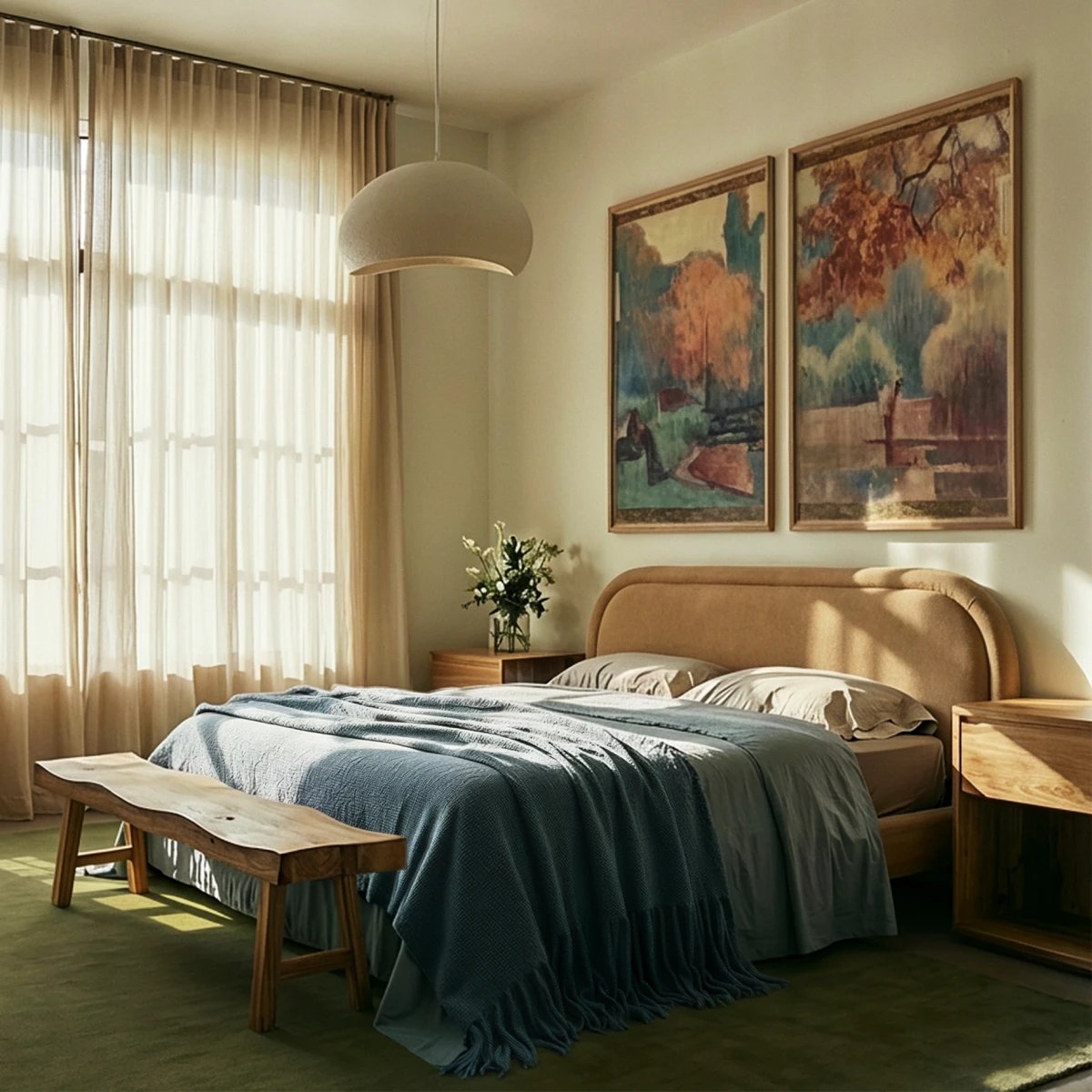Japońska Lampa Wisząca Ręcznie Robiona Klosz Chmura View 25