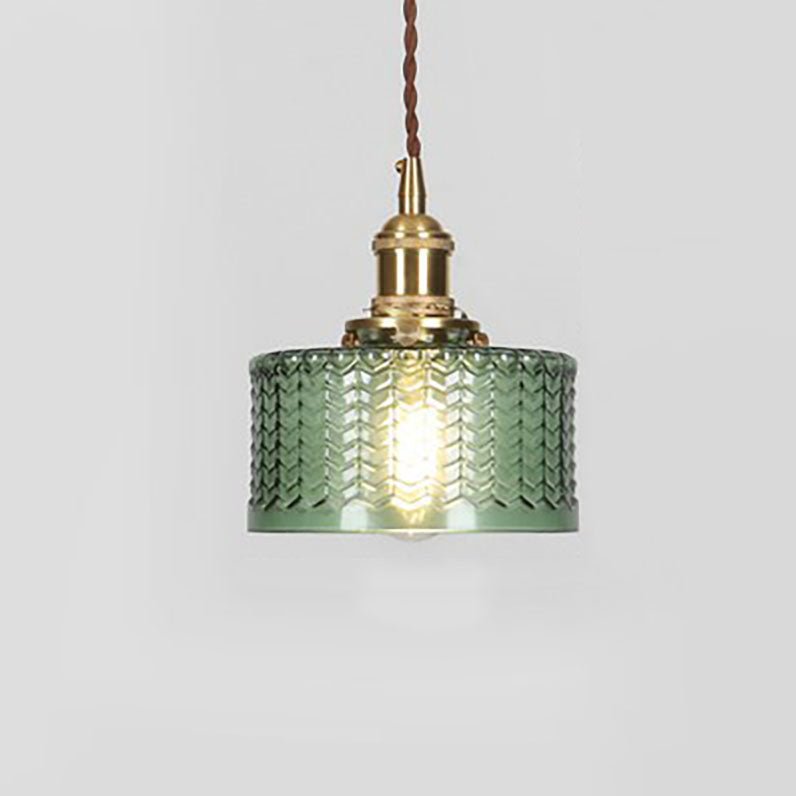 Japońska Mosiężna Szklana Lampa Wisząca Słoik Okrągła Lifestyle