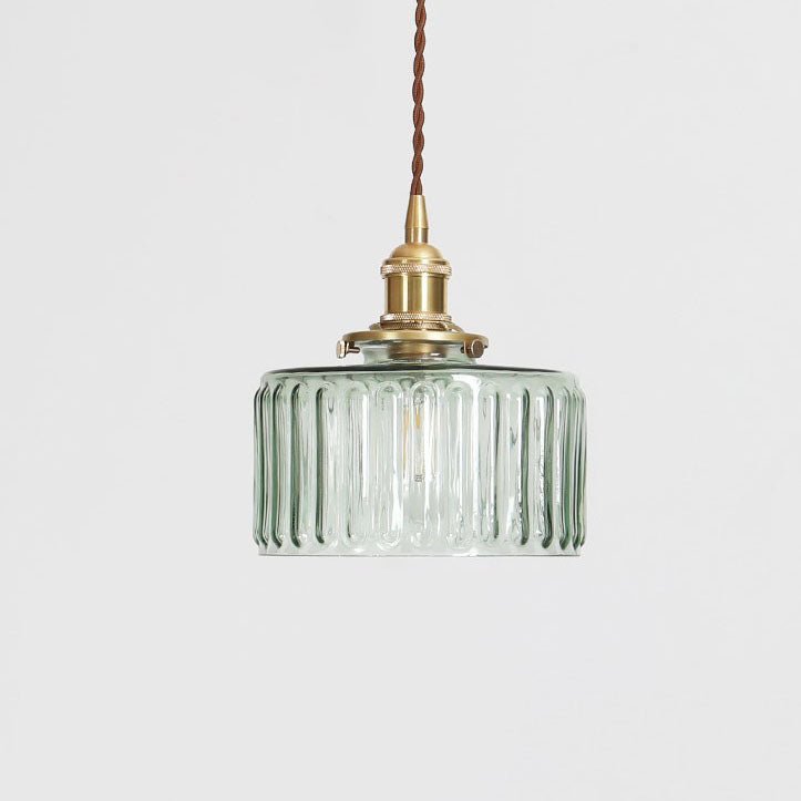 Japońska Mosiężna Szklana Lampa Wisząca Słoik Okrągła View 14