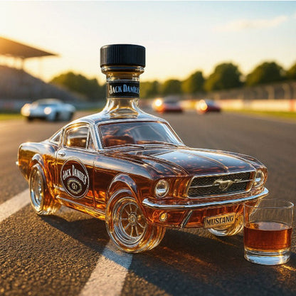Karafka do whisky w kształcie samochodu Mustang do domowego baru Close Up