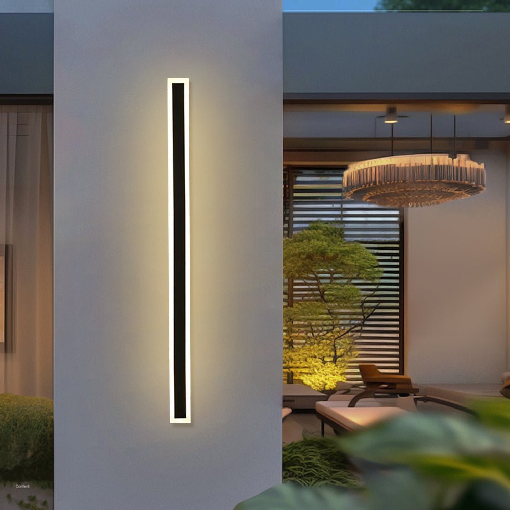 Minimalistyczna Akrylowa Zewnętrzna Lampa Ścienna LED IP65 Czarna Alternate