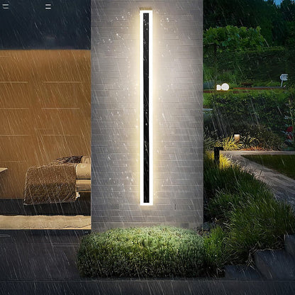 Minimalistyczna Akrylowa Zewnętrzna Lampa Ścienna LED IP65 Czarna Front
