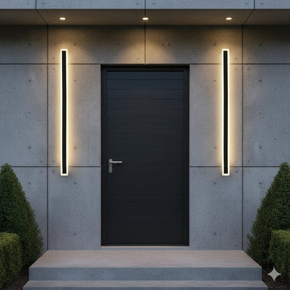Minimalistyczna Akrylowa Zewnętrzna Lampa Ścienna LED IP65 Czarna View 12