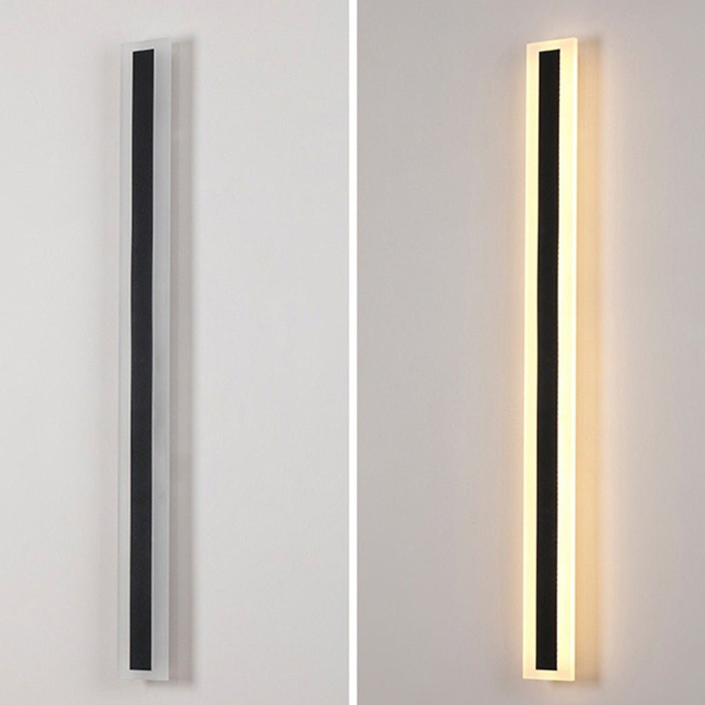 Minimalistyczna Akrylowa Zewnętrzna Lampa Ścienna LED IP65 Czarna View 21