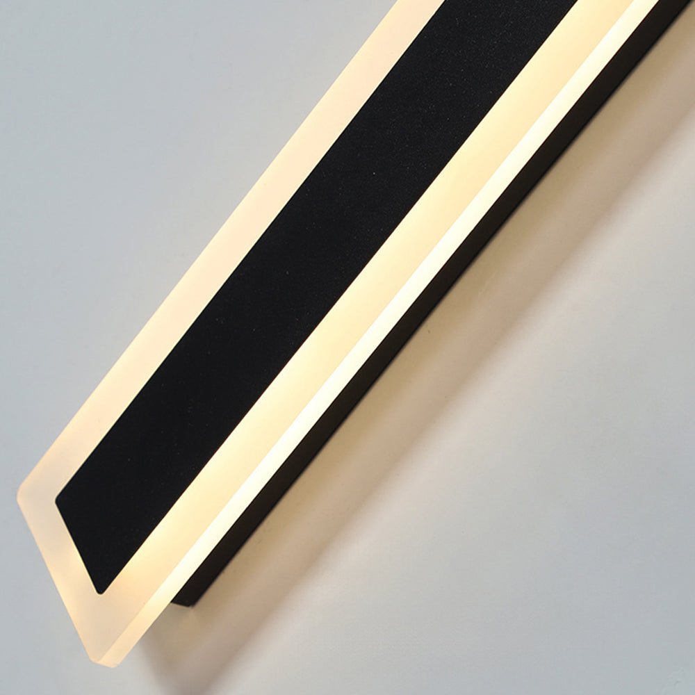 Minimalistyczna Akrylowa Zewnętrzna Lampa Ścienna LED IP65 Czarna View 22