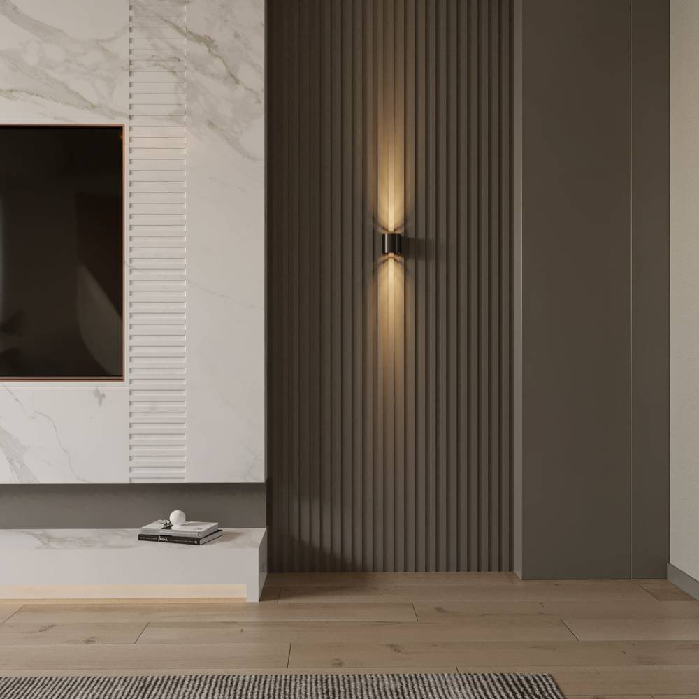 Minimalistyczna Aluminiowa Lampa Ścienna LED Góra Dół View 18