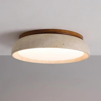 Minimalistyczna Lampa Sufitowa z Trawertyny Okrągła View 12