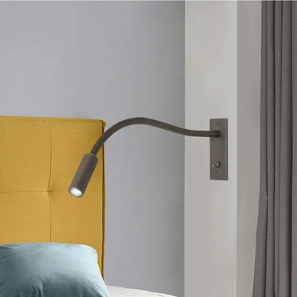 Minimalistyczna Metalowa Regulowana Lampa Ścienna Reflektorek do Czytania Angle