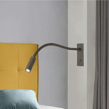 Minimalistyczna Metalowa Regulowana Lampa Ścienna Reflektorek do Czytania Angle