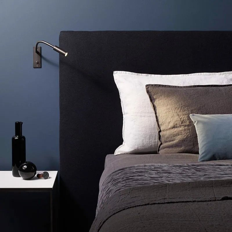 Minimalistyczna Metalowa Regulowana Lampa Ścienna Reflektorek do Czytania Back