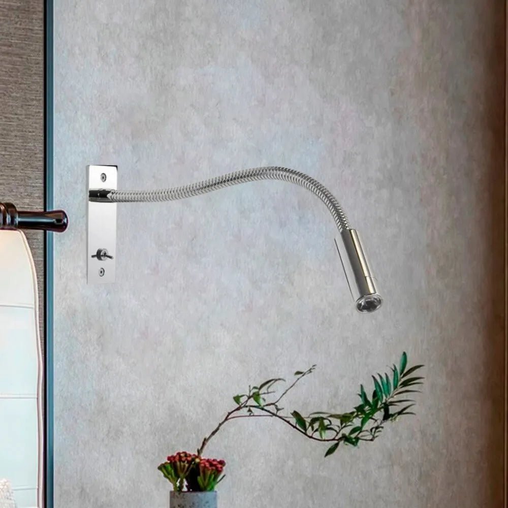 Minimalistyczna Metalowa Regulowana Lampa Ścienna Reflektorek do Czytania Full