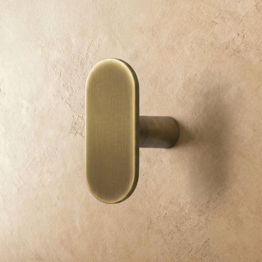Minimalistyczna Mosiężna Gałka Uchwyt do Szafki Owalna Hero