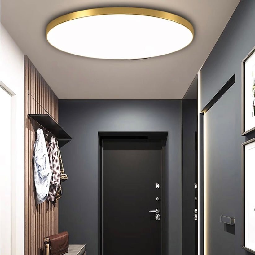 Minimalistyczna Okrągła Lampa Sufitowa LED Płaska Back