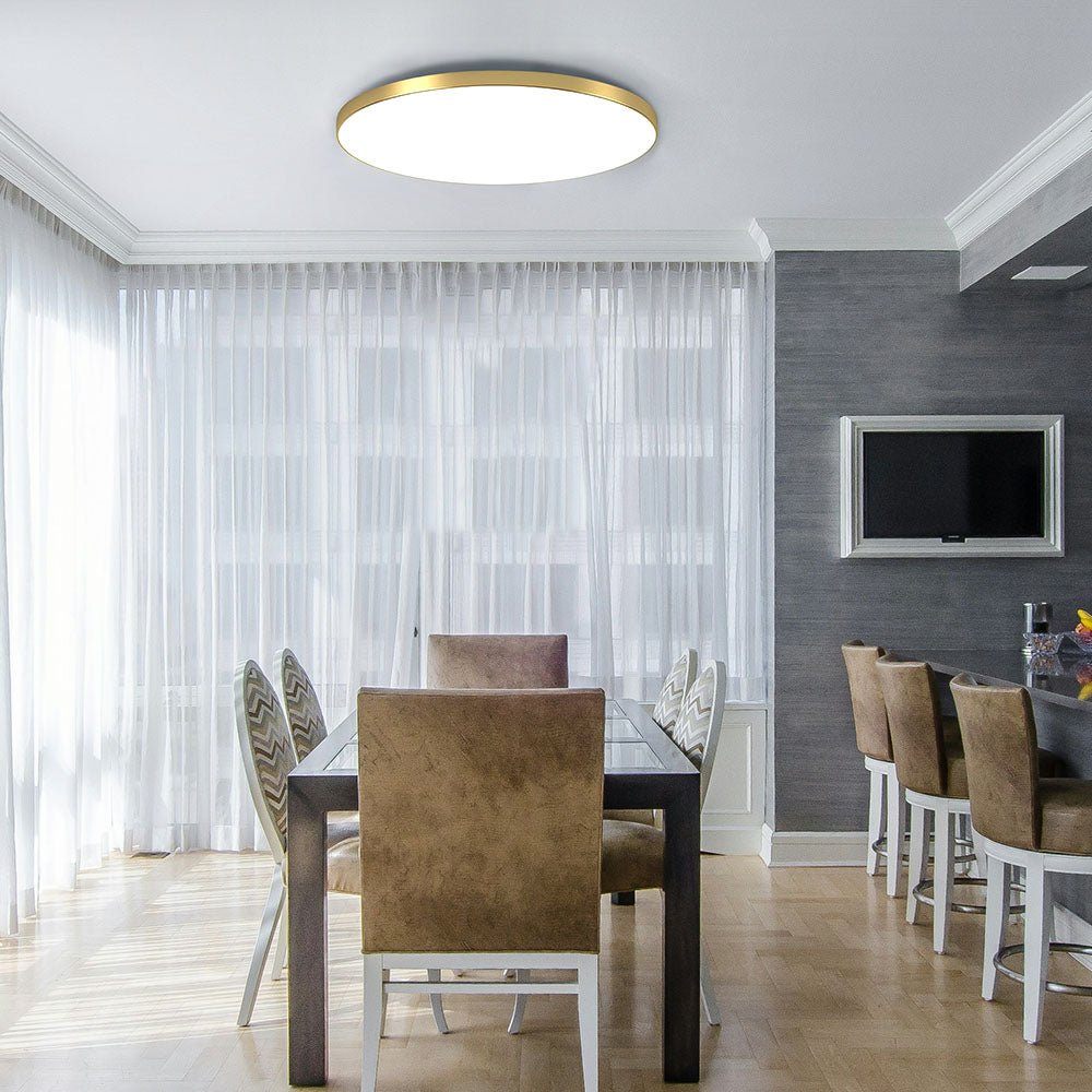 Minimalistyczna Okrągła Lampa Sufitowa LED Płaska Front
