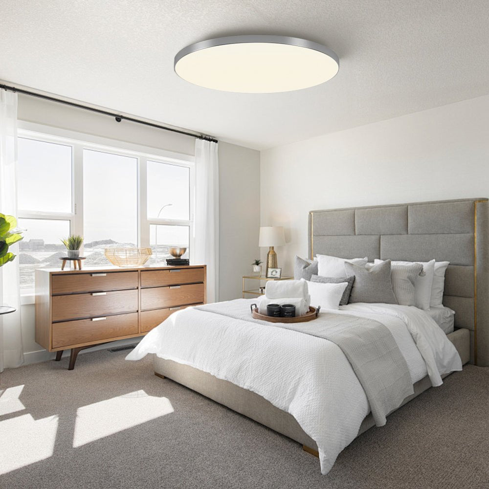 Minimalistyczna Okrągła Lampa Sufitowa LED Płaska View 12
