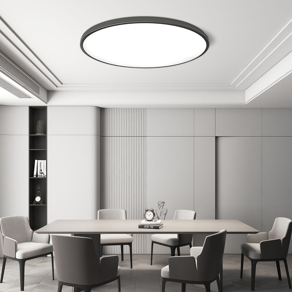 Minimalistyczna Okrągła Lampa Sufitowa LED Płaska View 15