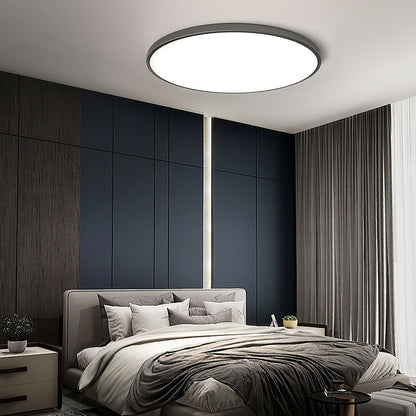 Minimalistyczna Okrągła Lampa Sufitowa LED Płaska View 17