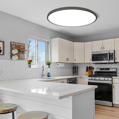 Minimalistyczna Okrągła Lampa Sufitowa LED Płaska View 18