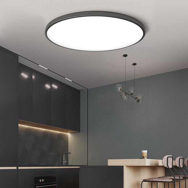 Minimalistyczna Okrągła Lampa Sufitowa LED Płaska View 19