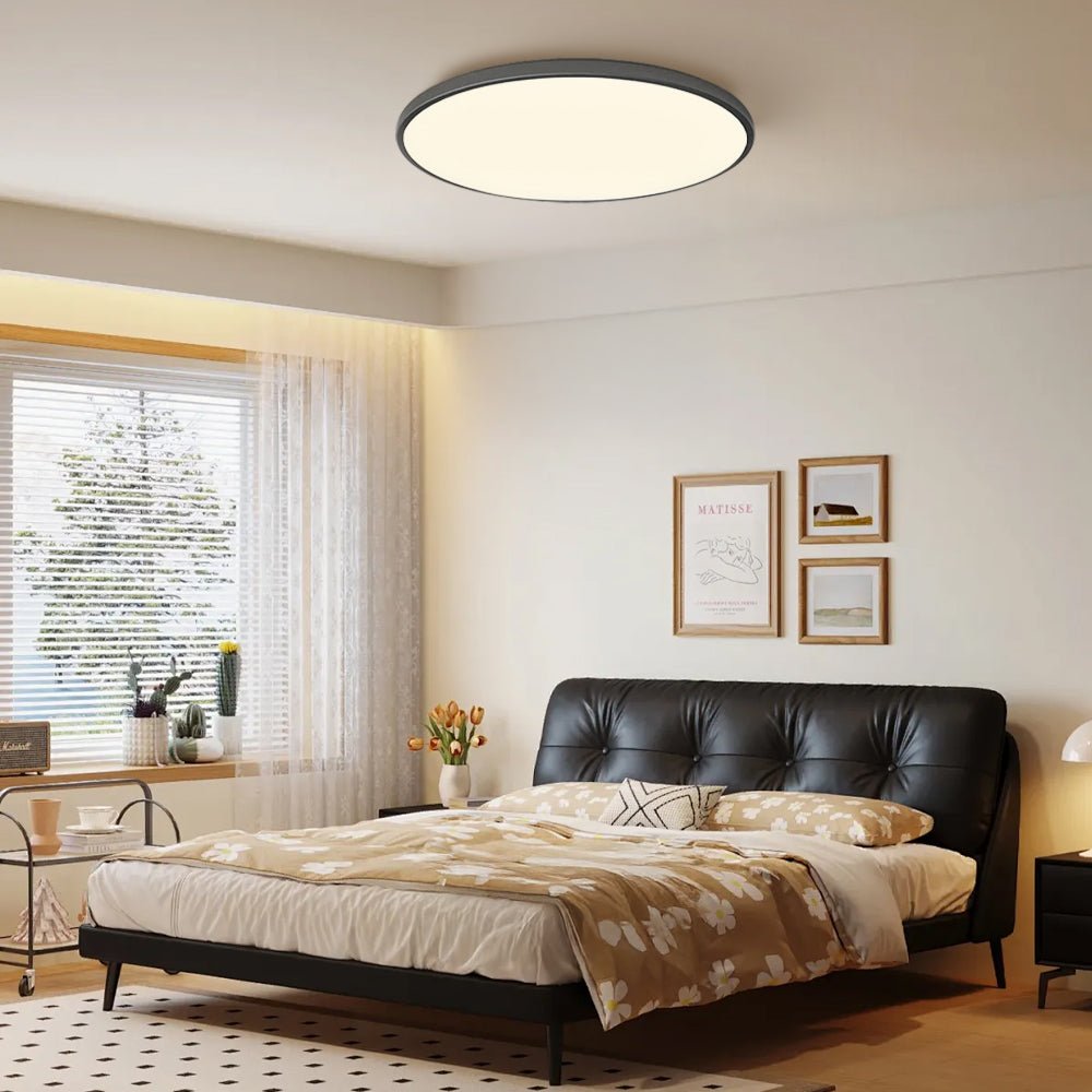 Minimalistyczna Okrągła Lampa Sufitowa LED Płaska View 21