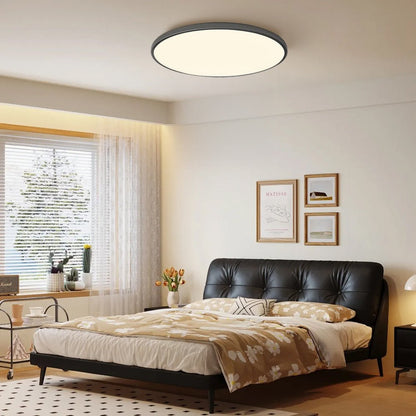 Minimalistyczna Okrągła Lampa Sufitowa LED Płaska View 21