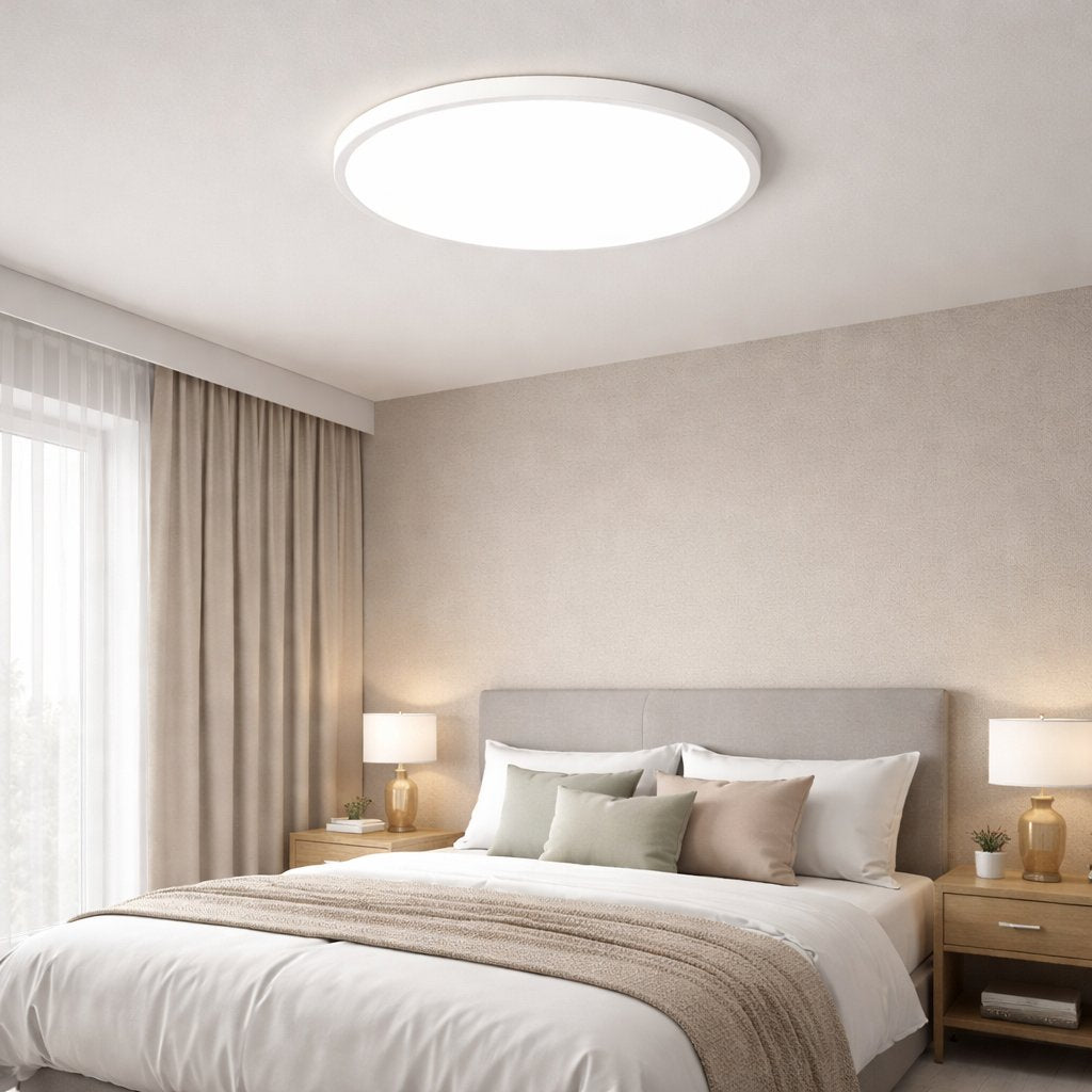 Minimalistyczna Okrągła Lampa Sufitowa LED Ultracienko Back