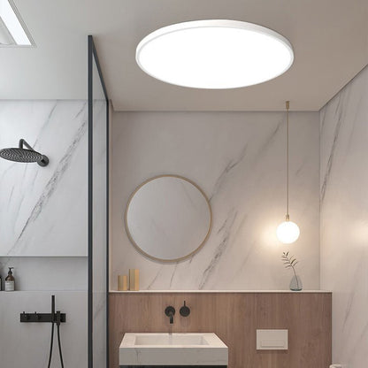 Minimalistyczna Okrągła Lampa Sufitowa LED Ultracienko Front